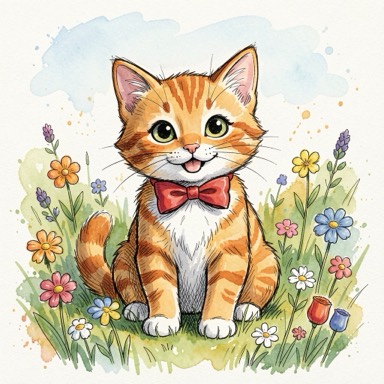 Ink & Watercolor